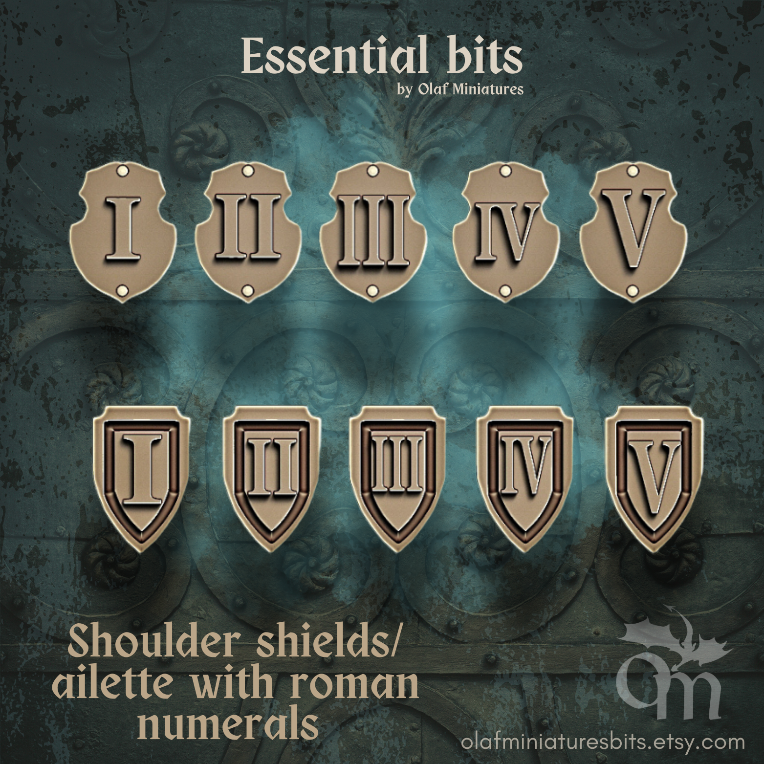 Shoulder shields/ailette with roman numerals